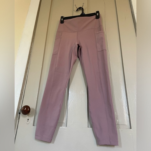 90 Degree By Reflex Mauve Pink High-Waisted Legging With Side Pocket Active Yoga - Picture 3 of 9
